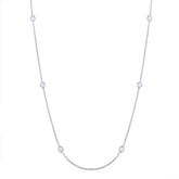0.54ct 14k White Gold 18" Diamonds By The Yard Chain